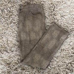 Chicos 1 snake print taupe jeans
